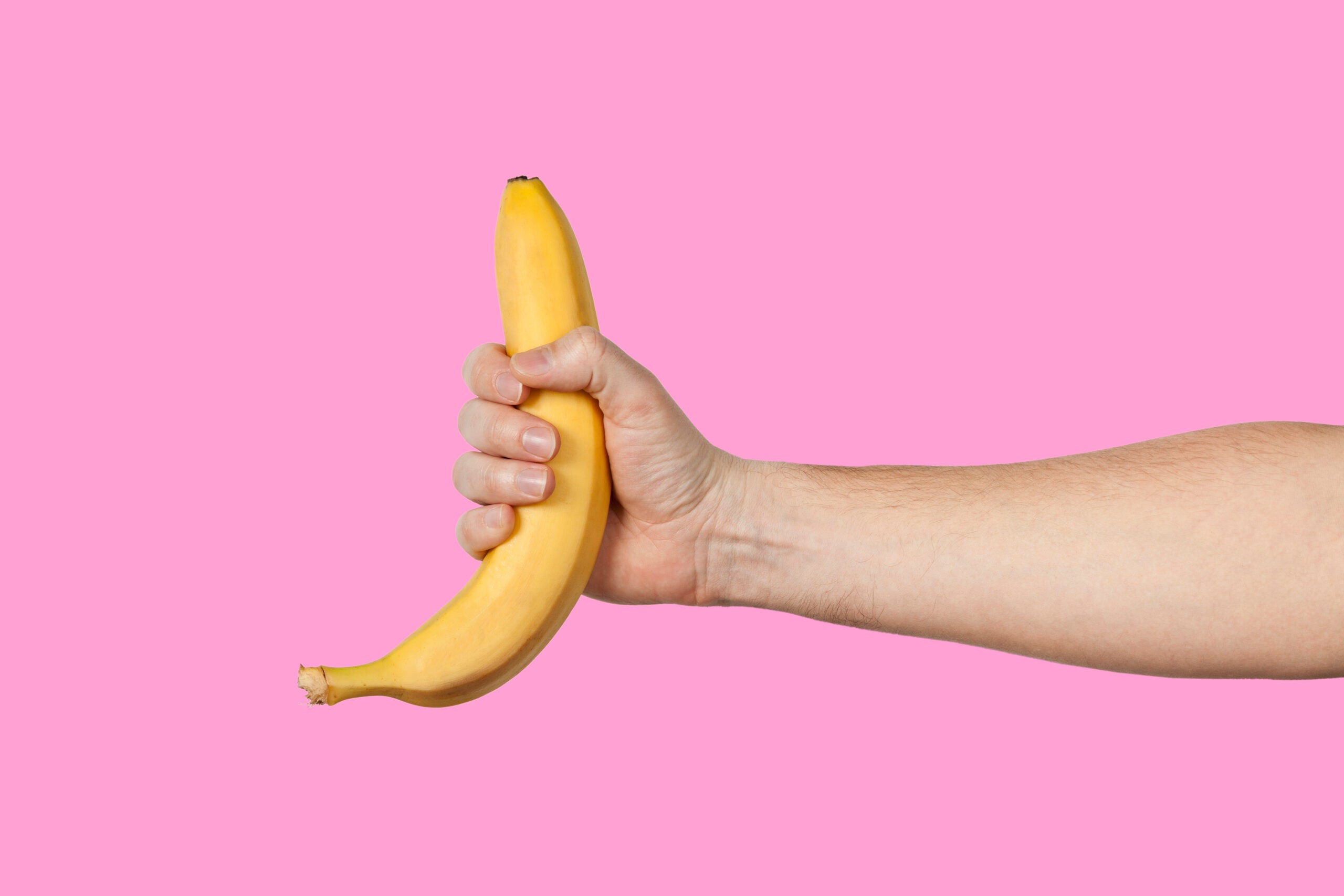 Banana,As,A,Symbol,Of,Male,Penis,In,Hand,On